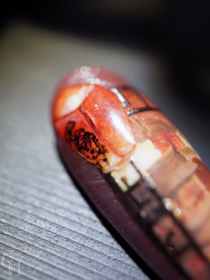 lunar new year love and deepspace set inspired by the key art for the event. pearl textured bases with semi-transparent jelly shades ranging from blue to pink to green and milky white. handpainted landscapes seen through chinese architectural-inspired frames, and apple blossoms on the thumbs. 